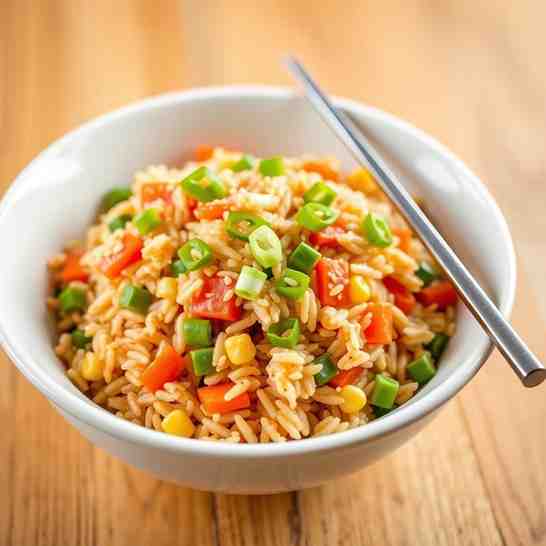 Easy Veggie Fried Rice - Wok-Free Weeknight Meal